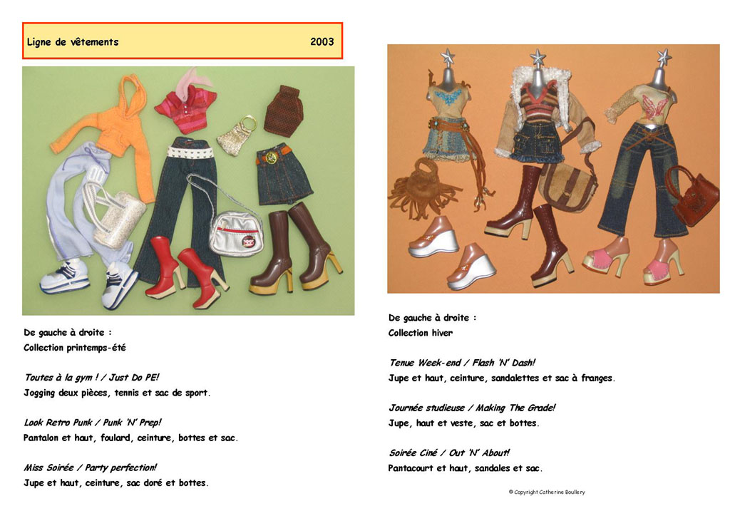 Ligne de v�tements 2003